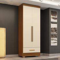 Guarda Roupa 100% MDF 2 Portas 1 Gaveta Smart Plus Espresso Móveis
