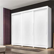 Guarda Roupa 100% Mdf 3 Portas de Correr 5 Gavetas Milão Lanza