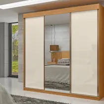 Guarda-roupa 100% Mdf 3 Portas de Correr com Espelhos Istambul Guarda-roupa 100% Mdf 3 Portas de Correr com Espelhos Istambul
