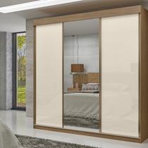 Guarda-roupa 100% Mdf 3 Portas de Correr com Espelhos Istambul