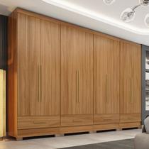 Guarda Roupa 100% MDF 4 Peças 8 Portas 4 Gavetas Smart Plus Bege/Cinamomo