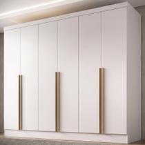 Guarda-Roupa 100% MDF 6 Portas 3 Gavetas Lisboa Yescasa Branco Guarda-Roupa 100% MDF 6 Portas 3 Gavetas Lisboa Yescasa Branco