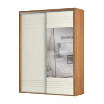 Guarda Roupa 100% MDF Casal 1,79m com 2 portas de correr e espelho TW601E Dalla Costa Guarda Roupa 100% MDF Casal 1,79m com 2 portas de correr e espelho TW601E Dalla Costa