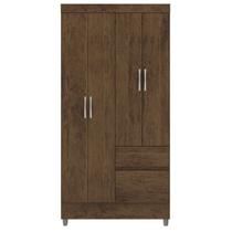 Guarda Roupa 102 cm 4 Portas PLUS 10090 Imbuia VLR Guarda Roupa 102 cm 4 Portas PLUS 10090 Imbuia VLR