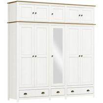 Guarda Roupa 10P 3G Espelho Madeira Maciça 220 cm 9139 Branco Freijo Milani Store Guarda Roupa 10P 3G Espelho Madeira Maciça 220 cm 9139 Branco Freijo Milani Store