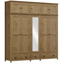 Guarda Roupa 10P 3G Espelho Madeira Maciça 220 cm 9139 Freijo Milani Store Guarda Roupa 10P 3G Espelho Madeira Maciça 220 cm 9139 Freijo Milani Store