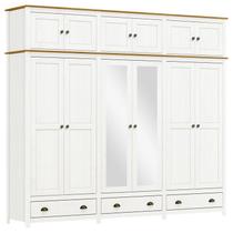 Guarda Roupa 12 Portas 3 Gavetas Branco/Freijó Topázio - FN