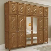 Guarda-roupa 12 Portas 3 Gavetas Grécia Imbuia Madeira Pinus - Cavazotto