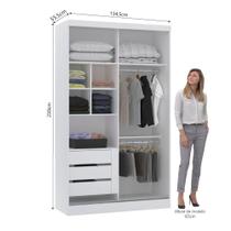 Guarda Roupa 134,5cm 2 Portas De Correr Com Espelho Alpes Luciane Móveis Branco Pf-avelã Pf Guarda Roupa 134,5cm 2 Portas De Correr Com Espelho Alpes Luciane Móveis Branco Pf-avelã Pf
