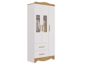 Guarda-roupa 2 Gavetas 3 Portas Moveis Peroba Harmonia