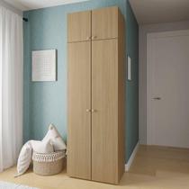 Guarda-Roupa 2 Módulos 4 Portas 3 Prateleiras Frame CabeCasa MadeiraOriginals Acácia