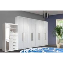 Guarda Roupa 2 Peças (1GuardaRoupa+1Cômoda) QC131 Branco - Santos Andirá Guarda Roupa 2 Peças (1GuardaRoupa+1Cômoda) QC131 Branco - Santos Andirá