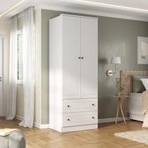 Guarda-Roupa 2 Portas 2 Gavetas Fort Branco