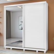 Guarda-roupa 2 Portas 4 Gavetas 100% Mdf Nix com Espelho e com Pés - Móveis Lopas