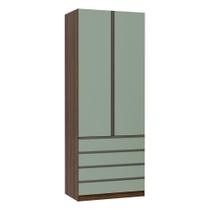 Guarda Roupa 2 Portas 90 Cm Dourado Com Verde Jade