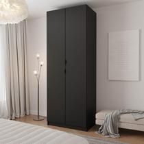 Guarda-Roupa 2 Portas Cabideiro 2 Gavetas Hera CabeCasa MadeiraMadeira Preto Guarda-Roupa 2 Portas Cabideiro 2 Gavetas Hera CabeCasa MadeiraMadeira Preto