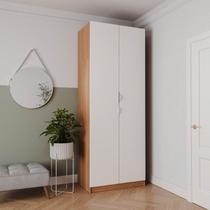 Guarda Roupa 2 Portas com Cabideiro 2 Gavetas Hera CabeCasa MadeiraOriginals Louro/Branco Geada Guarda Roupa 2 Portas com Cabideiro 2 Gavetas Hera CabeCasa MadeiraOriginals Louro/Branco Geada