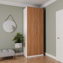 Guarda-Roupa 2 Portas com Cabideiro e 2 Gavetas Hera CabeCasa MadeiraMadeira Branco Geada/Louro Guarda-Roupa 2 Portas com Cabideiro e 2 Gavetas Hera CabeCasa MadeiraMadeira Branco Geada/Louro