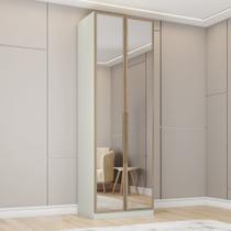 Guarda Roupa 2 Portas com Cabideiro e Espelho Predileto