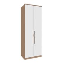 Guarda Roupa 2 Portas Com Colmeia 245cm Setiba Plus Carvalho/Branco Guarda Roupa 2 Portas Com Colmeia 245cm Setiba Plus Carvalho/Branco