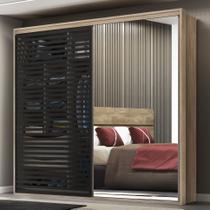Guarda-Roupa 2 Portas com Espelho 100% MDF Ripped Yescasa Guarda-Roupa 2 Portas com Espelho 100% MDF Ripped Yescasa