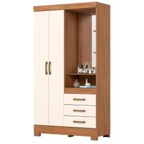 Guarda Roupa 2 Portas Com Espelho 200X110 cm Briz Guarda Roupa 2 Portas Com Espelho 200X110 cm Briz