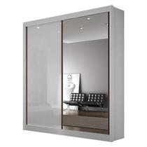 Guarda Roupa 2 Portas com Espelho São Paulo Gold Branco Leifer Móveis