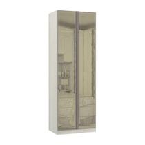 Guarda-roupa 2 Portas Com Vidro 80cm Legno Crema Guarda-roupa 2 Portas Com Vidro 80cm Legno Crema