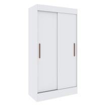 Guarda-Roupa 2 Portas Correr 2 Gavetas Milano Multimóveis CR4143 Branco