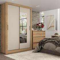 Guarda-Roupa 2 Portas Correr Dupla Face Reversível com Espelho 120x55x200cm City Capuccino/Menta/Off White Guarda-Roupa 2 Portas Correr Dupla Face Reversível com Espelho 120x55x200cm City Capuccino/Menta/Off White
