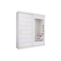Guarda Roupa 2 Portas de Correr (1 c/ Espelho) e 3 Gavetas Flora Branco - Panan Guarda Roupa 2 Portas de Correr (1 c/ Espelho) e 3 Gavetas Flora Branco - Panan