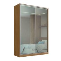Guarda-roupa 2 Portas de Correr 2 com Espelho 3 Gavetas Aura