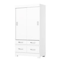 Guarda Roupa 2 Portas de Correr BE25 Branco/Rosa Chá Guarda Roupa 2 Portas de Correr BE25 Branco/Rosa Chá