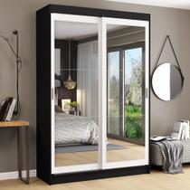 Guarda-roupa 2 Portas de Correr de Espelho 2 Gavetas Madesa Guarda-roupa 2 Portas de Correr de Espelho 2 Gavetas Madesa