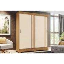 Guarda Roupa 2 Portas de Correr e 2 Gavetas Briz B353 Flex Nature/Off White ou Cinza - Henn