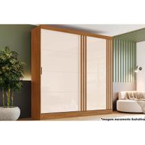 Guarda Roupa 2 Portas de Correr e 3 Gavetas Briz B352 Nature/Off White - Henn