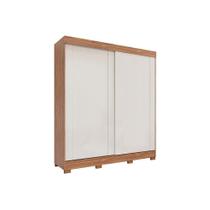 Guarda Roupa 2 Portas de Correr e 3 Gavetas c/ Pés Ilhéus Cinamomo/Off White - Panan Guarda Roupa 2 Portas de Correr e 3 Gavetas c/ Pés Ilhéus Cinamomo/Off White - Panan