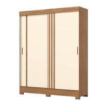 Guarda Roupa 2 Portas Deslizantes Nature/Off White/Cinza - Briz