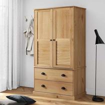 Guarda-roupa 2 Portas e 2 Gavetas Madeira de Pinus Empório