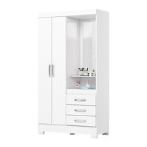 Guarda Roupa 2 portas e 3 Gavetas B64 Branco/Rosa Chá