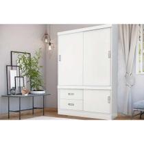 Guarda Roupa 2 Portas e 3 Gavetas Estilo II Branco/Rosa - Demóbile