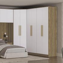 Guarda-roupa 2 Portas Kappesberg Adapt Nogueira/branco