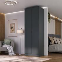 Guarda-Roupa 2 Portas MDF Ravi Cinza/Grafitto Guarda-Roupa 2 Portas MDF Ravi Cinza/Grafitto