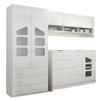 Guarda Roupa 2 Portas Modulo Aéreo E Cômoda Eloísa - Phoenix