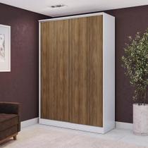 Guarda-Roupa 2 Pts Correr Kappesberg Adapt Branco/Nogueira