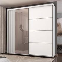 Guarda Roupa 240cm 2 Portas com Espelho e 4 Gavetas 100% MDF Guarda Roupa 240cm 2 Portas com Espelho e 4 Gavetas 100% MDF