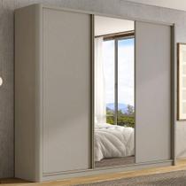 Guarda Roupa 276cm Laterais Curvas 100% MDF com Espelho