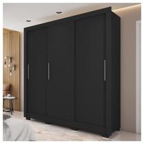Guarda Roupa 3 Portas 2 Gavetas Com 8 Pés Preto New Glass Guarda Roupa 3 Portas 2 Gavetas Com 8 Pés Preto New Glass