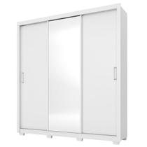 Guarda Roupa 3 Portas 2 Gavetas Com Pés Quadrado Residence D02 Branco - Mpozenato Guarda Roupa 3 Portas 2 Gavetas Com Pés Quadrado Residence D02 Branco - Mpozenato