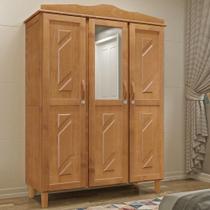 Guarda-roupa 3 Portas 3 Gavetas Brasil Freijó Madeira Pinus - Cavazotto Guarda-roupa 3 Portas 3 Gavetas Brasil Freijó Madeira Pinus - Cavazotto